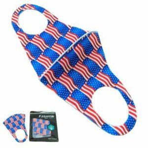 12 PCs - Adult Washable Face Mask US Flag Print